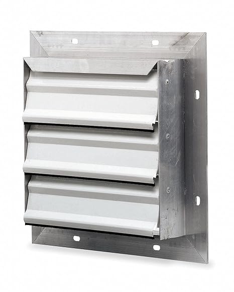 10" Backdraft Damper / Wall Shutter, 10-1/2" x 10-1/2"
