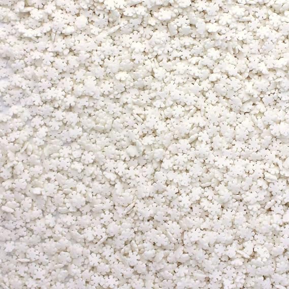 Sprinkle Pop Snowflake Sprinkle Mix, White Snowflake Edible Confetti, 4oz