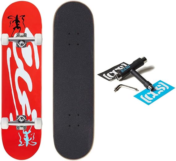 [CCS] Ink Blot Logo Skateboard Complete - Red - 8.50"