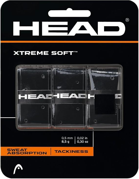 Head Xtreme Soft Racquet Overgrip Tennis Racket Grip Tape 3 Pack White, White, Pack US