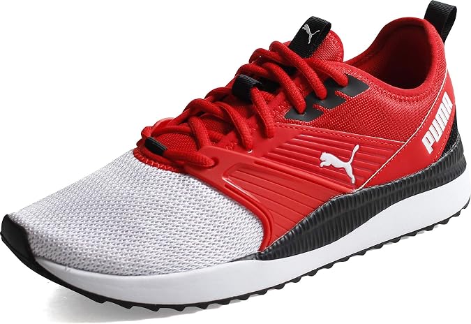 Alexander McQueen by PUMA Black Label mens Cross Trainer,Puma White-High Risk Red-Hot coral-puma Black,10 M US