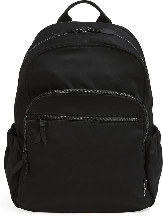 Vera Bradley Women's Cotton Campus Backpack, Black, One Size