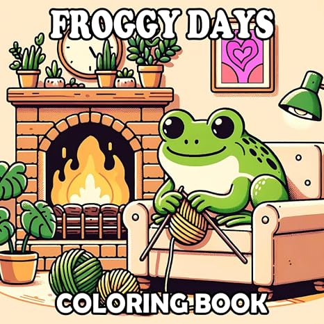 Froggy Days Coloring Book: Escape into a Cozy and Relaxing Frog World