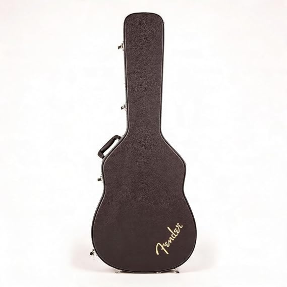 Fender Flat-Top Dreadnought Acoustic Guitar Hardshell Case with Plush Interior and Carry Handle