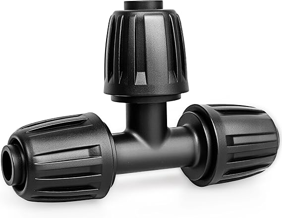 1/2 Irrigation Tee 12Pack Barbed Tee Drip Irrigation Fittings (1/2" ID x0.6-0.65" OD) Anti-Drop Barbed Connectors Drip Irrigation Adapter for Garden Lawn Irrigation System