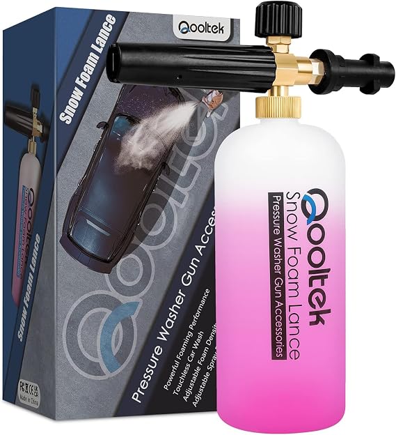 Qooltek Adjustable Foam Cannon 1L for Karcher K2-K7 Pressure Washer [Energy Class A+]