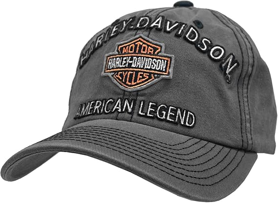 Harley-Davidson Men's Embroidered Bar & Shield Baseball Cap, Charcoal