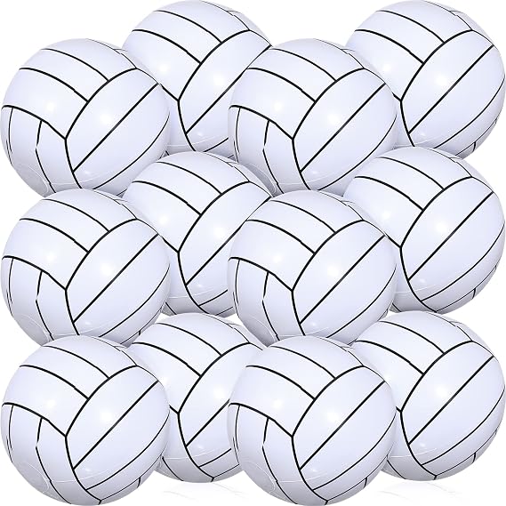 Chivao 12 Pack 16 Inch Volleyball Beach Balls Bulk, Giant Pool Toys