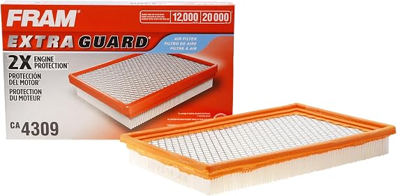 FRAM Extra Guard CA4309 Replacement Engine Air Filter for Select Infiniti, Nissan, Saab and Subaru Model Years, Provides Up to 12 Months or 12,000 Miles Filter Protection | Replaces A780 AF954 A1129C A24339 CA1129 CA4633 33-2014 143-3065 143-3200 A187 46116 33-2008 LX 2561 TA24278 V38-0005.