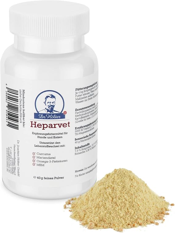 Heparvet Liver Protection Dog Supplementary Food to Support the Liver in Liver Problems (40 g Powder)