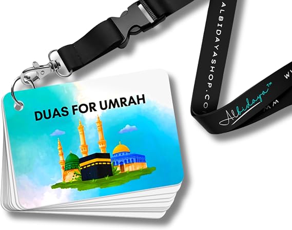 Umrah Dua Cards with Lanyard, Umrah Flash Cards, Step by Step Guide Dua, Umrah Gift, Umrah Prayers and Supplications