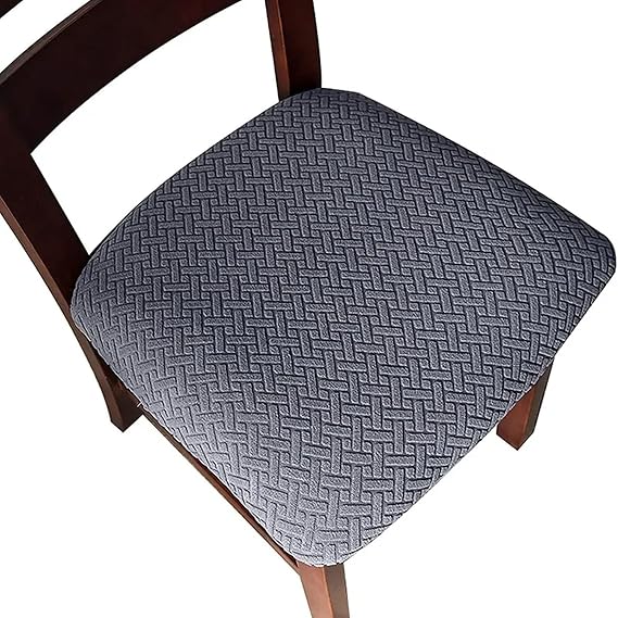 Dining Chair Seat Covers Set of 6 Jacquard Dining Chair Cover