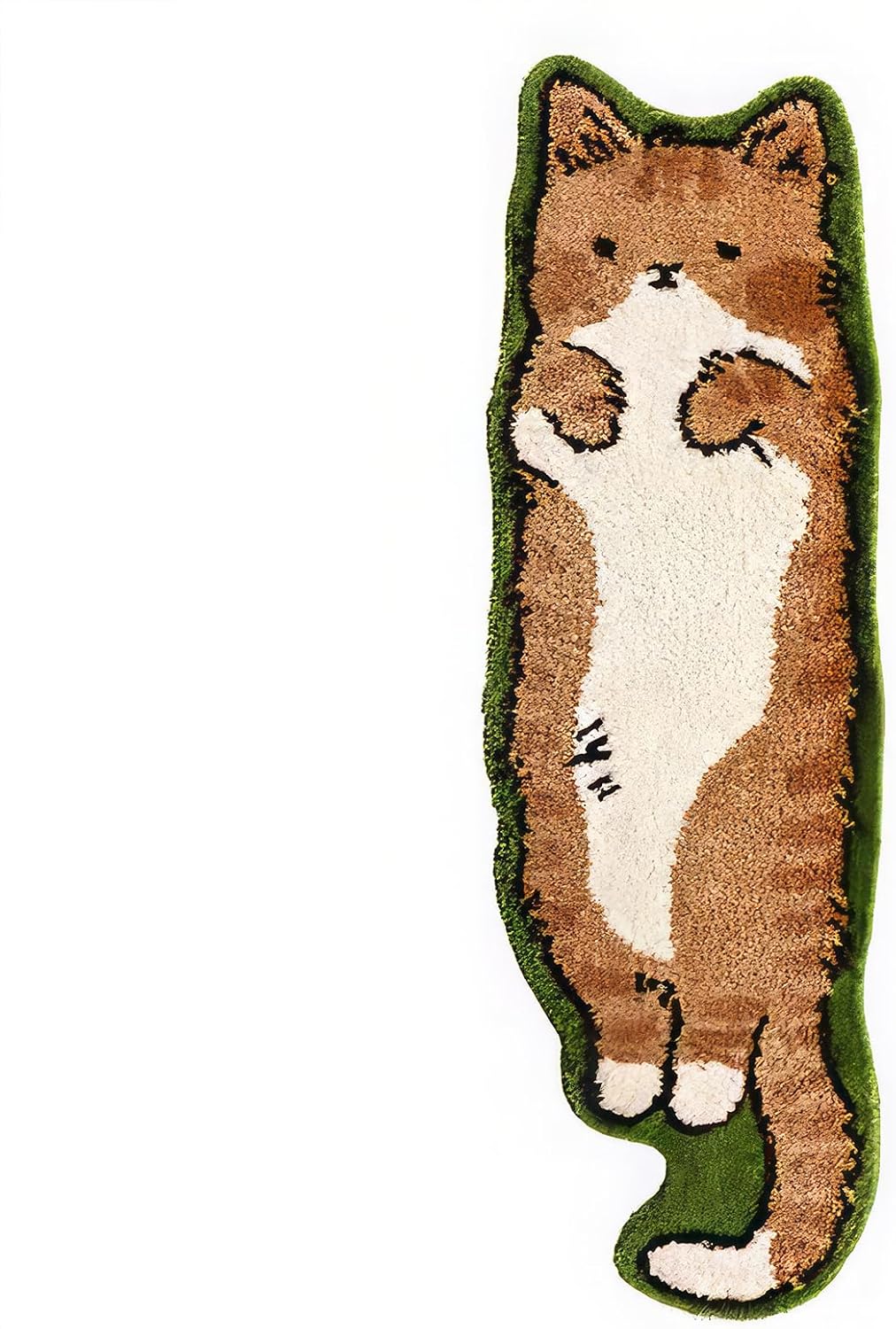 Cute Cat Shape Bath Mat, Cartoon Cat Floor Mat, Ultra Soft & Non-Slip Door Mat, Absorbent Microfiber Bath Rugs, Machine Washable Bath Rug Carpet for Toilet Bathtub Kitchen 20 x 47 Inch Orange cat