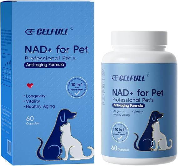 Celfull NAD+ Supplement for Dogs&Cats-Cellular Health & Vitality Support-Promotes Energy,Healthy Aging