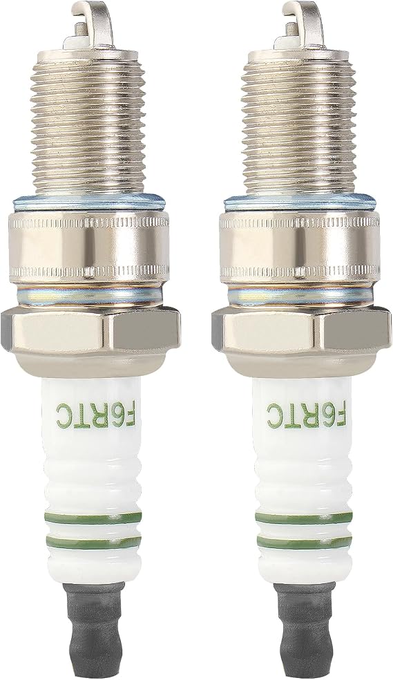 Spark Plug F6RTC Compatible with Champion 415 RN9YCC RN10YC Bosch WR6DC WR7DC 242229656 W175TR30 W200TR30 W7DCR WR6D WR6DP WR7D WR7DC2 WR8DC RN10Y RN9Y RN9YC OE004 OE006 Brisk LR15YC LR15Z 2PCS