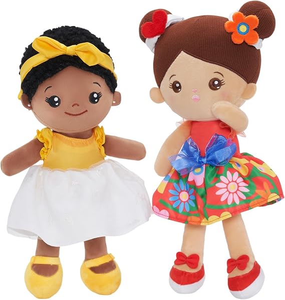 OUOZZZ Soft Baby Doll for Girls - First Baby Doll Plush Rag Doll Sleeping Cuddle Buddy Doll Toy for Kids