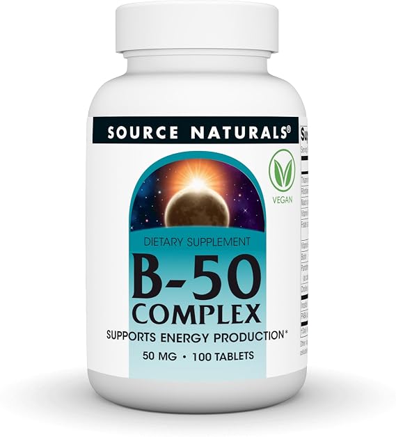 Source Naturals B-50 Complex, 50 mg -100 Vegan Tablets