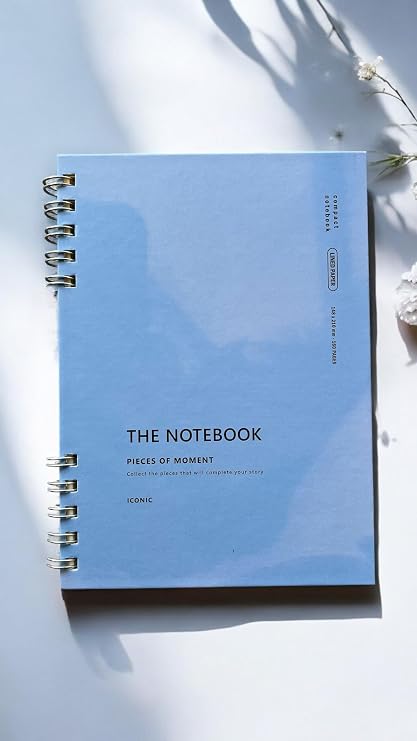 Fark Tanıtım Spiralli 80 Yaprak Çizgili A5 Defter, Not Defteri, Okul Defteri, 4 Farklı Renk Seçeneği (02 Placid Blue)