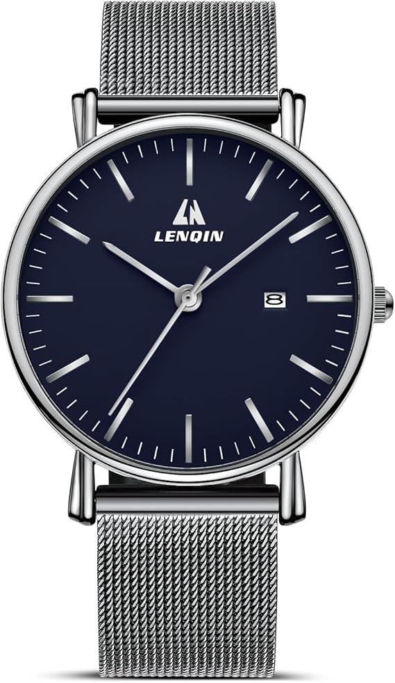 Uhren Herren Edelstahl Herren Uhr Wasserdichte Armbanduhr Analoge Quarz Uhr