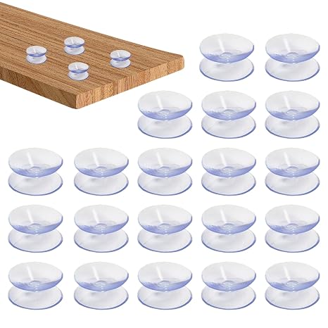 Double-Sided Suction Cups,Slip-Proof Double Sided Sucker Pads(2cm),20 Pcs ﻿
