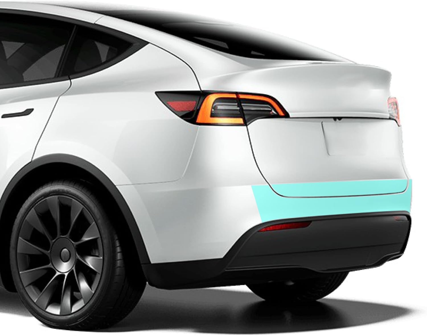 Trunk Rear Bumper 8mil PPF for Tesla Model Y 2023-2025, Clear Paint Protection Film Shield Guard, Self Healing No Fade Premium Cover, Without Parking Sensor Cutouts