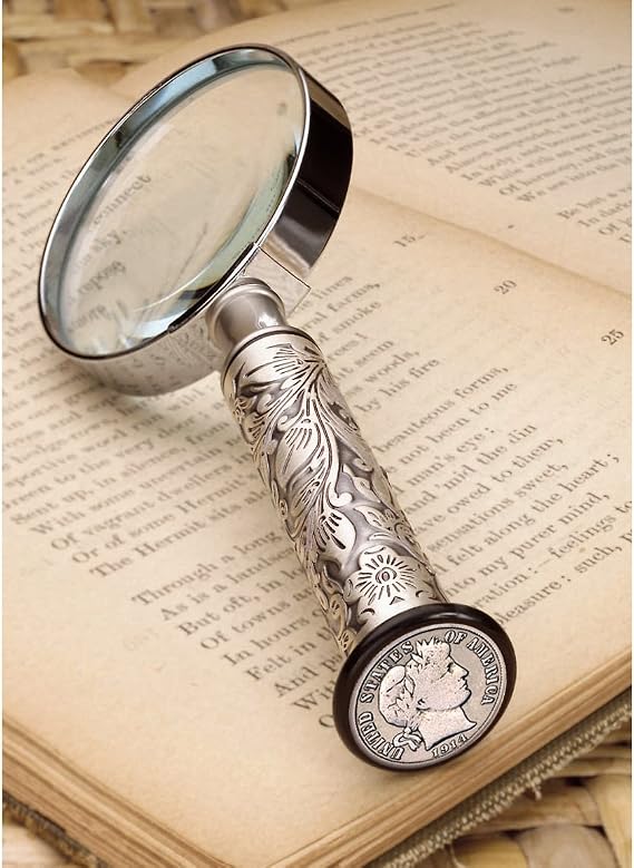 American Coin Treasures Silver Barber Dime Magnifying Glass