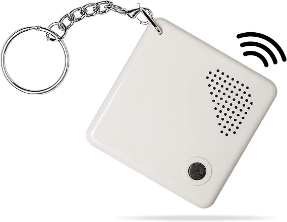 Talking Clock Keychain for Blind - Clear North American English Voice, time and Day of the Week, Alarm, for Visually Impaired, Elderly or Blind
