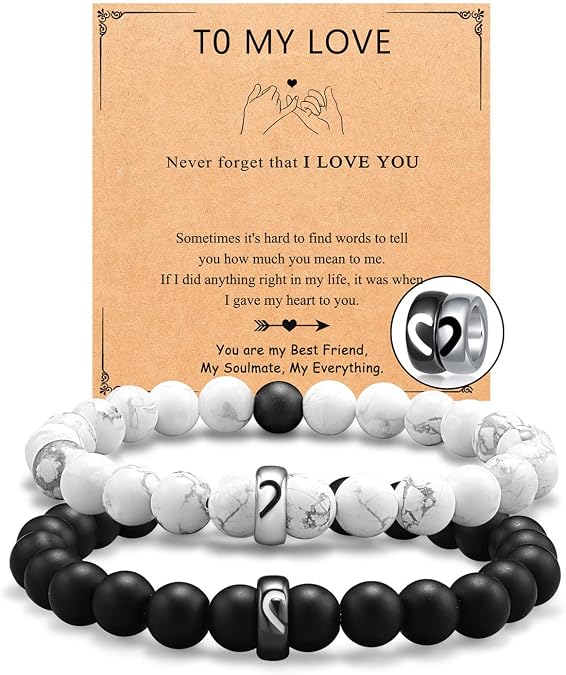 UNGENT THEM Couples Rings Anniversary Bracelets, Gifts for Girlfriend Wife