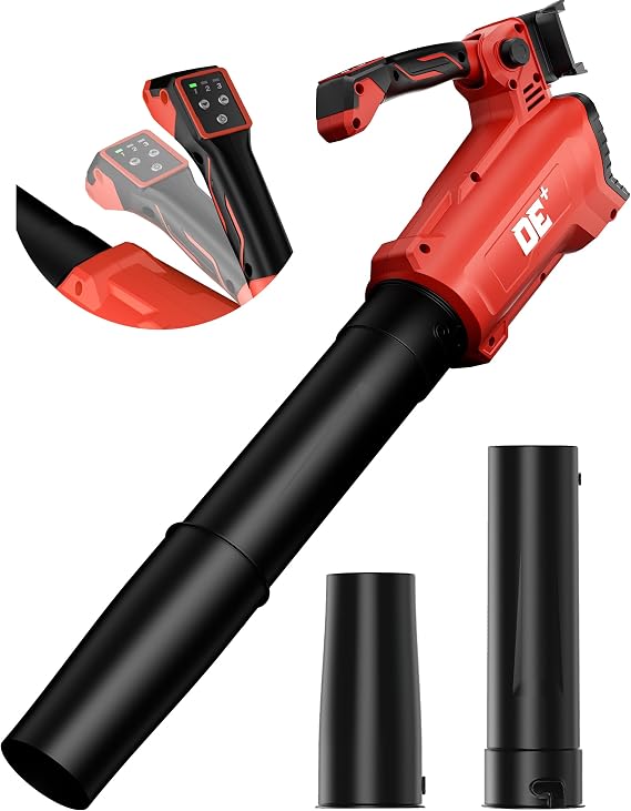 DeForce Leaf Blower Cordless, for Milwaukee M18 18V Battery, Battery Powered Snow Blower Electric, with Adjustable Handle, 3 Speeds, for Driveway, Patio, Backyard (Bare Tool Only)