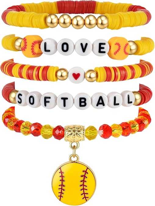 Trinckle Soccer Bracelets Gifts for Girls Softball Football Bracelet Sports