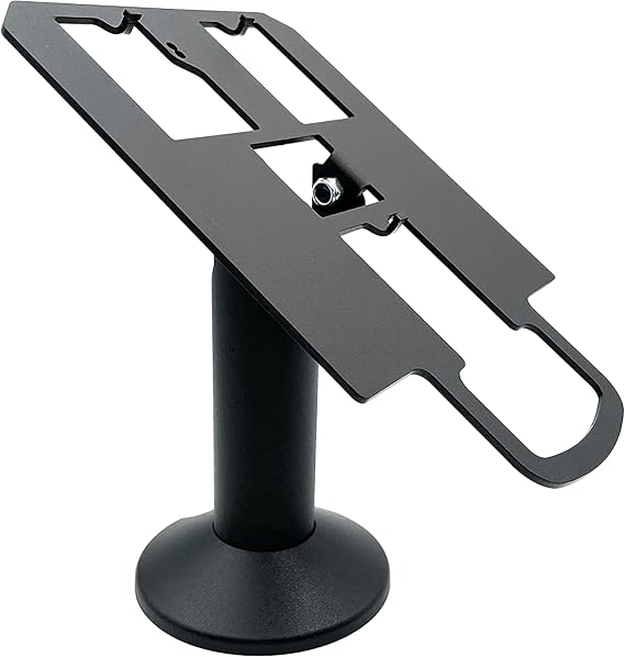 Verifone MX915 / Mx925 7" Swivel & Tilt Metal Stand, Screw-in and Adhesive, Black