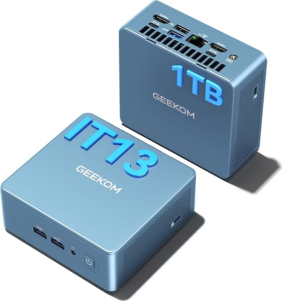 GEEKOM A9 MAX AI Mini PC, World's Strongest AMD Ryzen AI, High Efficiency Heat Dissipation & Low Noise IT13-13900HK