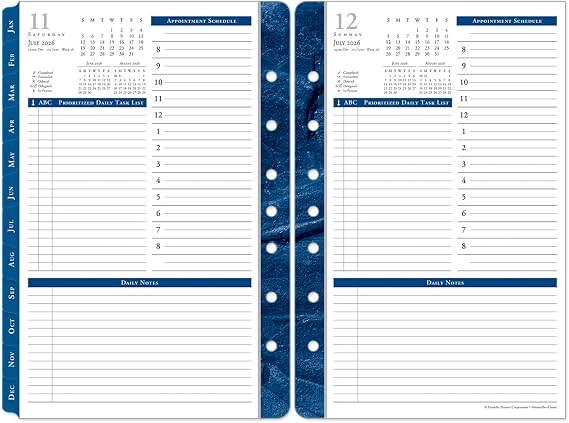 FranklinCovey - Monticello Ring-Bound Planner Refill - One Page Per Day (Classic, Jul 2026 - Jun 2027)