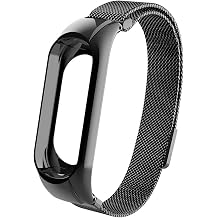 Microsonic Xiaomi Mi Band 3 için Kordon Milanese Loop Siyah [Mi Band 3 ile Uyumlu Kordon - Siyah]