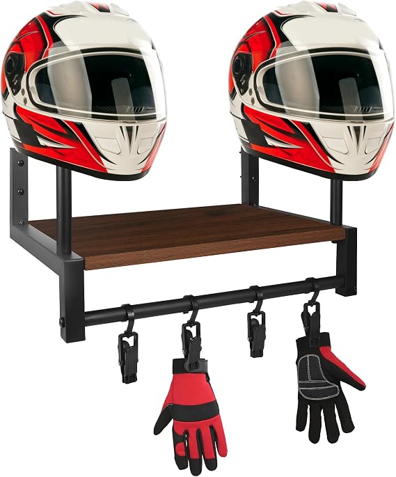 Motorcycle Helmet Holder, Helmet Wall Mount, Vintage Dome Shape Design Helmet Holder Suitable for Storing Motorsports/Motorcycle/Bike/Sports Stuff