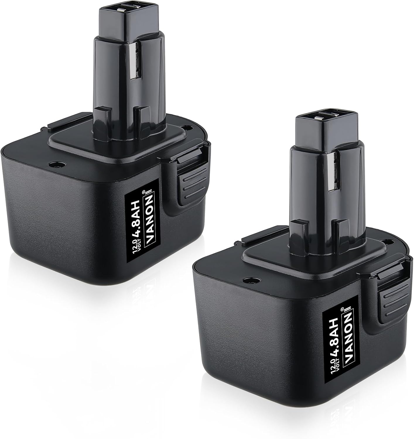 VANON [Update to 4800mAh] 12V Ni-HM DC9071 DW9071 Replacement for Dewalt 12V Battery DW9072 DC9071 DE9037 DE9071 DE9072 DE9074 DE9075 152250-27 397745-012-Pack Black