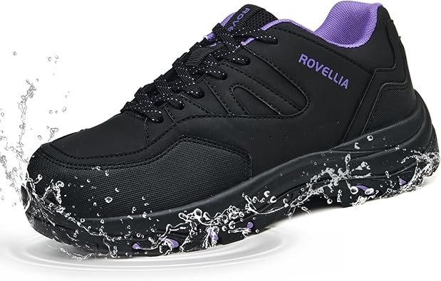 Waterproof Hiking Shoes Women Fashion Sneakers Tennis Walking Shoes Non-Slip Grip Ankle Support, Durable Comfort for Trekking, Trail Running, and Outdoor Adventures