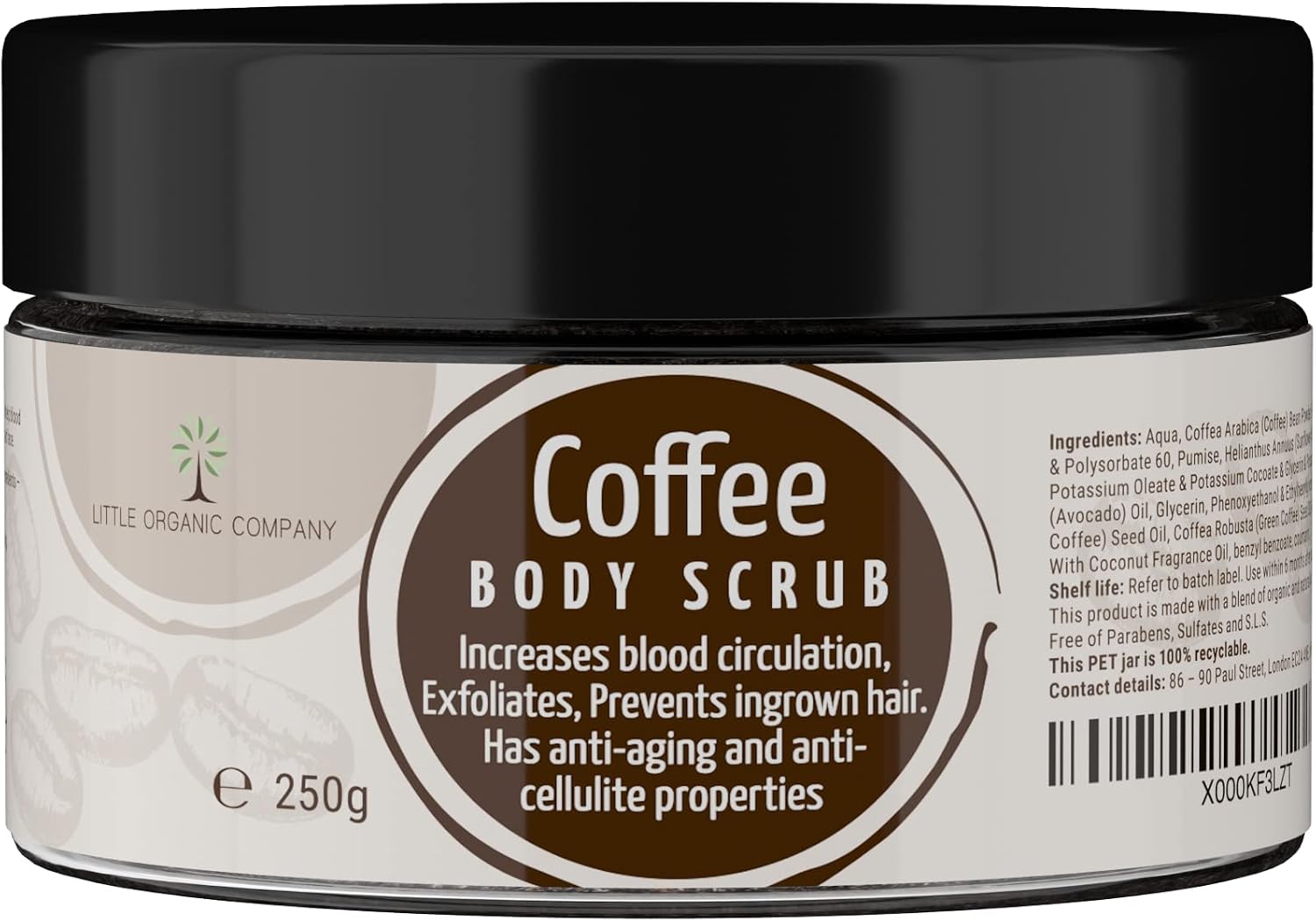 Coffee Body Scrub – Exfoliating, Energising, Smooth Skin – a blend of Natural & Organic Ingredients