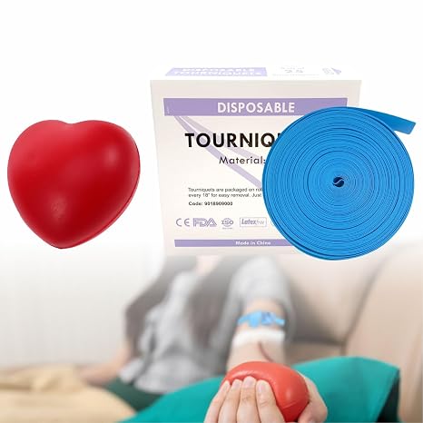 Tourniquet Disposable & Squeeze Ball Kits for Clinic Venipuncture Support