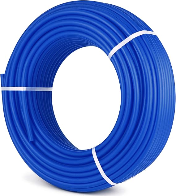 Happybuy 3/4" PEX Tubing 300Ft Non-Barrier PEX Pipe Blue Pex-b Tube Coil for Hot and Cold Water Plumbing Open Loop Radiant Floor Heating System PEX Tubing (3/4" Non-Barrier, 300Ft/Blue)