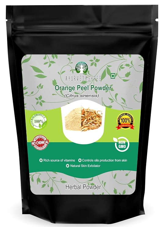 AYURVEDASHREE Orange Peel Powder 100 Gm | Skin and Nail Health - Rich Vitamins C and D - Powdered Citrus Peel Orange Powder - Vegan and Vegetarian Friendly | All Natural | Vegan | Non GMO |