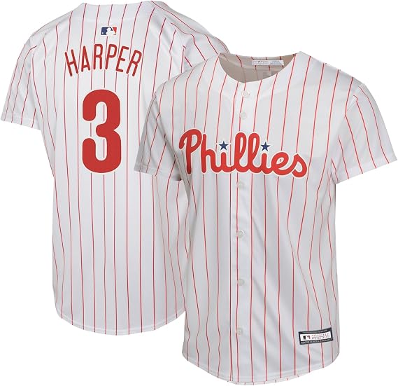 Outerstuff ブライス・ハーパー フィラデルフィア・フィリーズ MLB キッズ 4-7 ホワイト ホームプレーヤー ジャージ