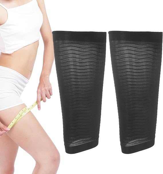 Thigh Compression Sleeve, Thigh Slimmer, Nylon Thighs Shaper Slimming Compression Leg Wrap Use Spiral Pressure for Thigh Circumference 15.7~19.7in for Tightening the Flabby Part
