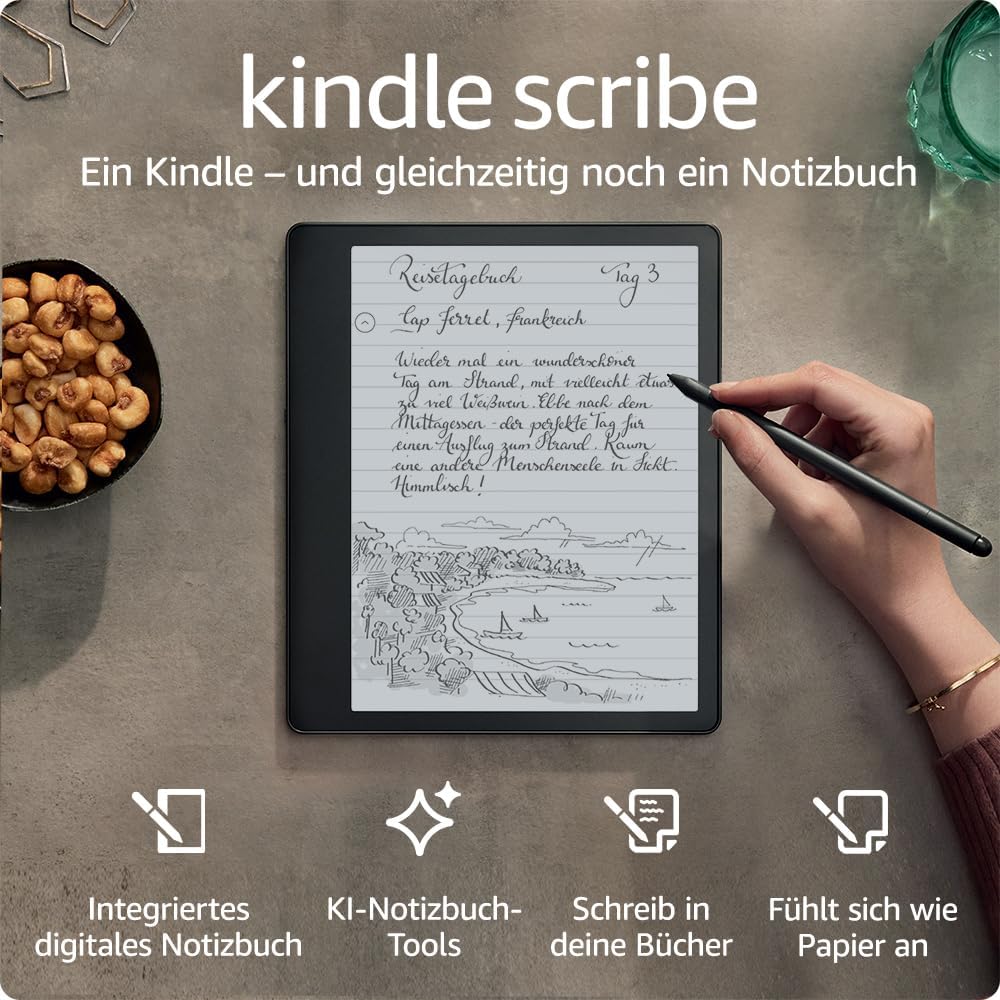 Kindle Scribe (2022) The first Kindle for reading and writing. Features a 10.2-inch 300 ppi Paperwhite display and includes Premium Pen. With notebook summarisation and refinement 64 GB