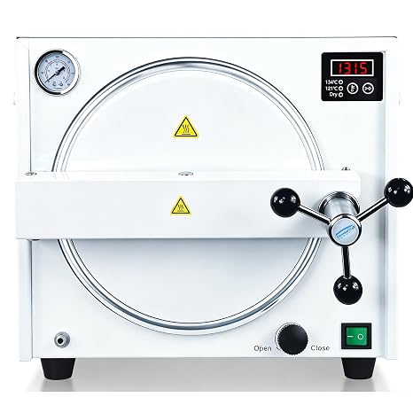 18L Upgraded Automatic Steam Sterilizer with Built-in Drying, 110V High Temperature steam Autoclave with LED Digital Display with Overheat Protection, Automatic Temperature Control