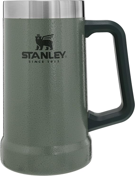 STANLEY 1913 Adventure Vacuum Bierkrug 0.7L - Hammertone Green 7 Std. kalt - Mit Henkel - Edelstahl - Spülmaschinenfest