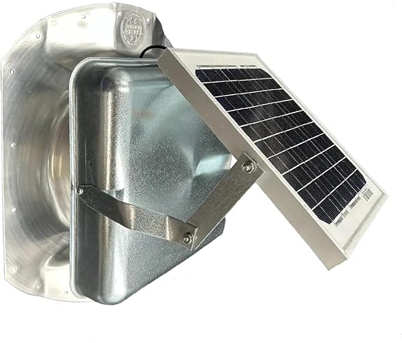 Solar Mega SideBlaster Adjustable Solar Vent & Fan, Galvanized | Side Mounting for Shipping Containers, Exhaust Fan for Shipping Containers, Get Rid of Hot Air with The Sun's Power