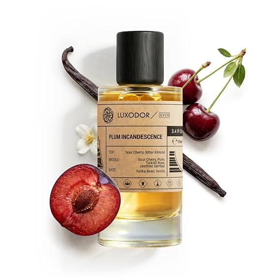 Luxodor Inspired by Lost Cherry 3.4 fl. oz (100ml), Plum Incandescence Eau de Parfum, Unisex Long Lasting Cherry Perfume | Fragrance for Women and Men