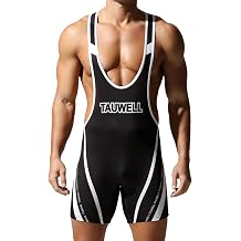 TiaoBug Mens Onepiece Swimsuit Sleeveless Wrestling Singlet Bodysuit for Swimming Diving Gym Training