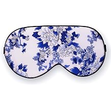MAXFEEL Feel 100% Pure Silk Eye Mask - Sleep Eye Cover in Floral Colors (#39)